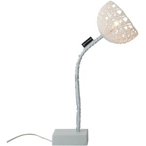 IN-ES.ARTDESIGN lampe de table TRAMA T2 (Base blanche - Coton, resine et acier)