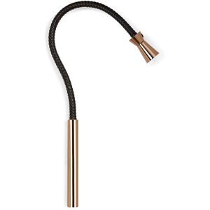 CONTARDI lampe murale applique G+T BATTERY (Bronze cuivre poli - Metal et cuir tresse)