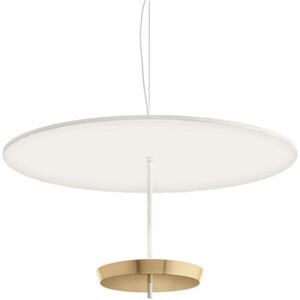 MODOLUCE lampe a suspension OMBRELLA Ø 60 cm DIMMER TRIAC (Blanc, coupe laiton - Metal)