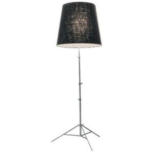 PALLUCCO lampadaire GILDA (Jute noir - Aluminium naturel)