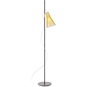 KARTELL lampadaire K-LUX (Base noire, diffuseur jaune paille - Polycarbonate 2.0 a partir de matiere premiere renouvelable)