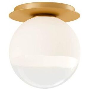 REDO GROUP lampe au plafond BERRY (Ø 20 cm, or - Métal et verre opale)