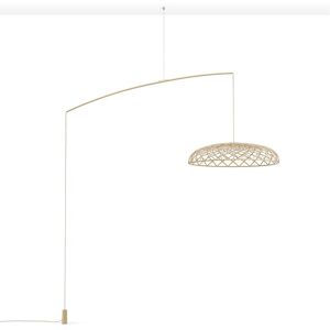 FLOS lampe a suspension SKYNEST MOTION (Amande - Aluminium et tissu recycle)