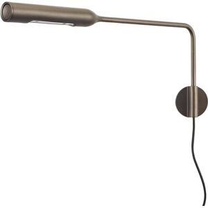 LUMINA lampe murale applique FLO WALL avec le cable de prise (Bronze metallique, 3000K - Aluminium)