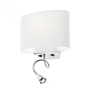 REDO GROUP lampe murale applique ENJOY avec bras flexible LED (Blanc - Metal chrome et tissu)