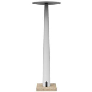 NEMO lampe de table portable PORTOFINO MARBLE (Blanc et base Travertino - Polycarbonate et marbre)