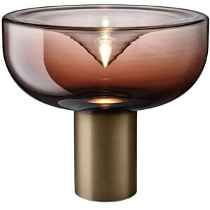 LEUCOS lampe de table AELLA T 54 (3000K, shaded burgundy, base bronze opaque - verre et metal)