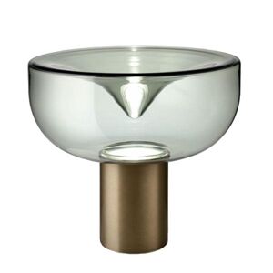 LEUCOS lampe de table AELLA T 54 (2700K, fume, base bronze opaque - verre et metal)