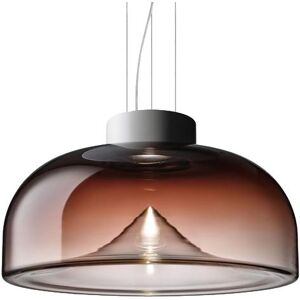 LEUCOS lampe a suspension AELLA S 45 (3000K, shaded burgundy, base blanc opaque - verre et metal)