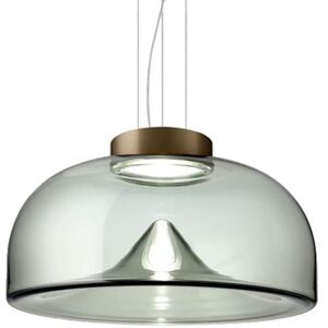 LEUCOS lampe a suspension AELLA S 45 (2700K, fume, base bronze opaque - verre et metal)