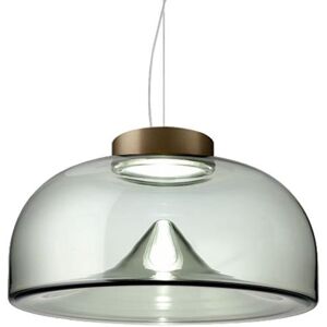 LEUCOS lampe a suspension AELLA S 30 (3000K, fume, base bronze opaque - verre et metal)