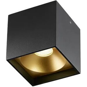 Solo Square spotlight black/gold, 3000 kelvins