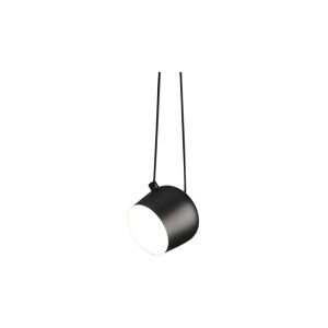 Suspension - AIM Small Aluminium, polycarbonate Noir Ø 17 x H 14,9 cm, Câble 900 cm, H max sous plafond 300 cm