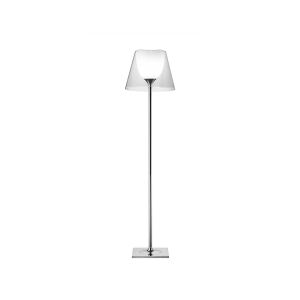 Lampadaire - KTRIBE Aluminium poli chromé, diffuseur interne polycarbonate, diffuseur externe PMMA Ø 39,5 x H 162 cm Transparent