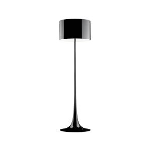 Lampadaire - SPUN LIGHT F Diam 50cm x H 176,6cm Noir Métal tourné peint