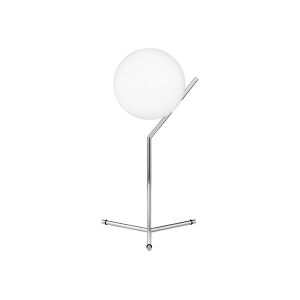 Lampe à poser - IC T1 HIGH L 32,1cm x P 16cm x H 53cm,  Diffuseur Diam 20cm Acier, verre soufflé Chrome