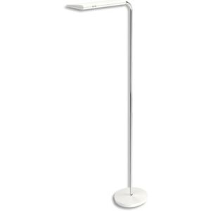 Lampadaire led Alba Swing - tête pivotante - blanc et chrome  - 185 cm - 4500 lumens - Publicité