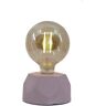 Junny Lampe hexagone en béton rose fabrication artisanale Rose 13x8x13cm