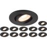 SLV Kit composé de 12 x 1007090 UNIVERSAL DOWNLIGHT MOVE PHASE IP20 38° et 1007091 Cache - Spot de plafond