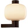 BROKIS lampe murale applique BONBORI WALL UP (Opale triplex, structure noire - Verre et métal verni)