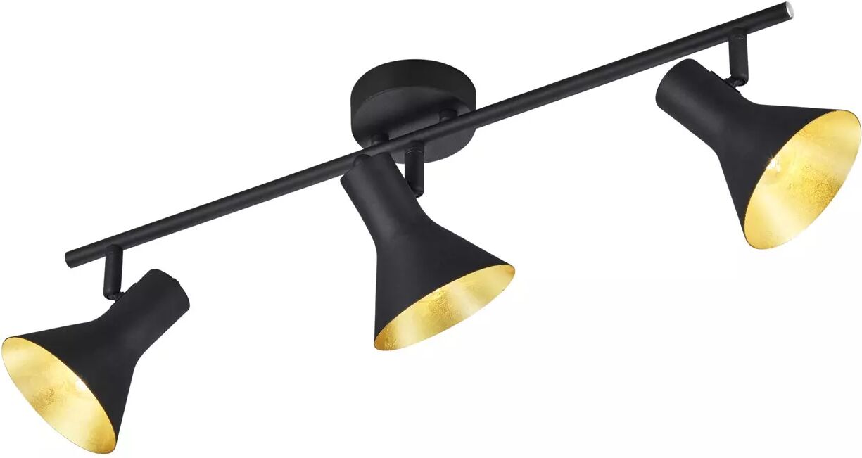 TRIO Plafonnier design Nina 3 Lampes Noir