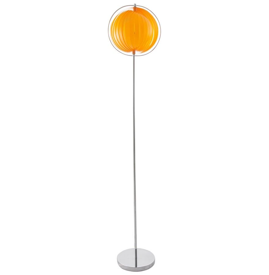 gdegdesign Lampadaire design orange à lamelles - Moon