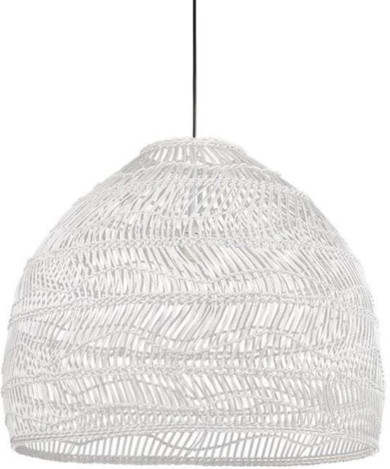 HKliving Suspension HKliving BALL NATURAL-Suspension Osier Ø60cm Blanc