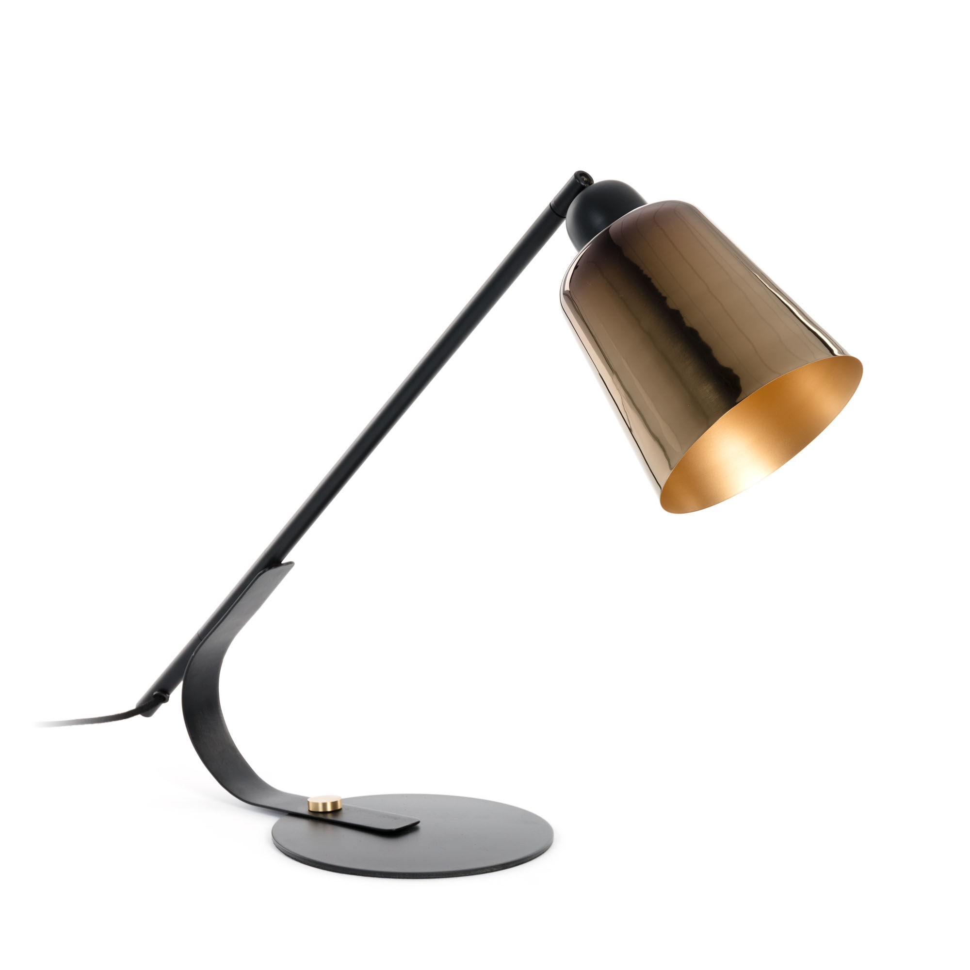Kave Home Anina table lamp in metal with black and copper finish