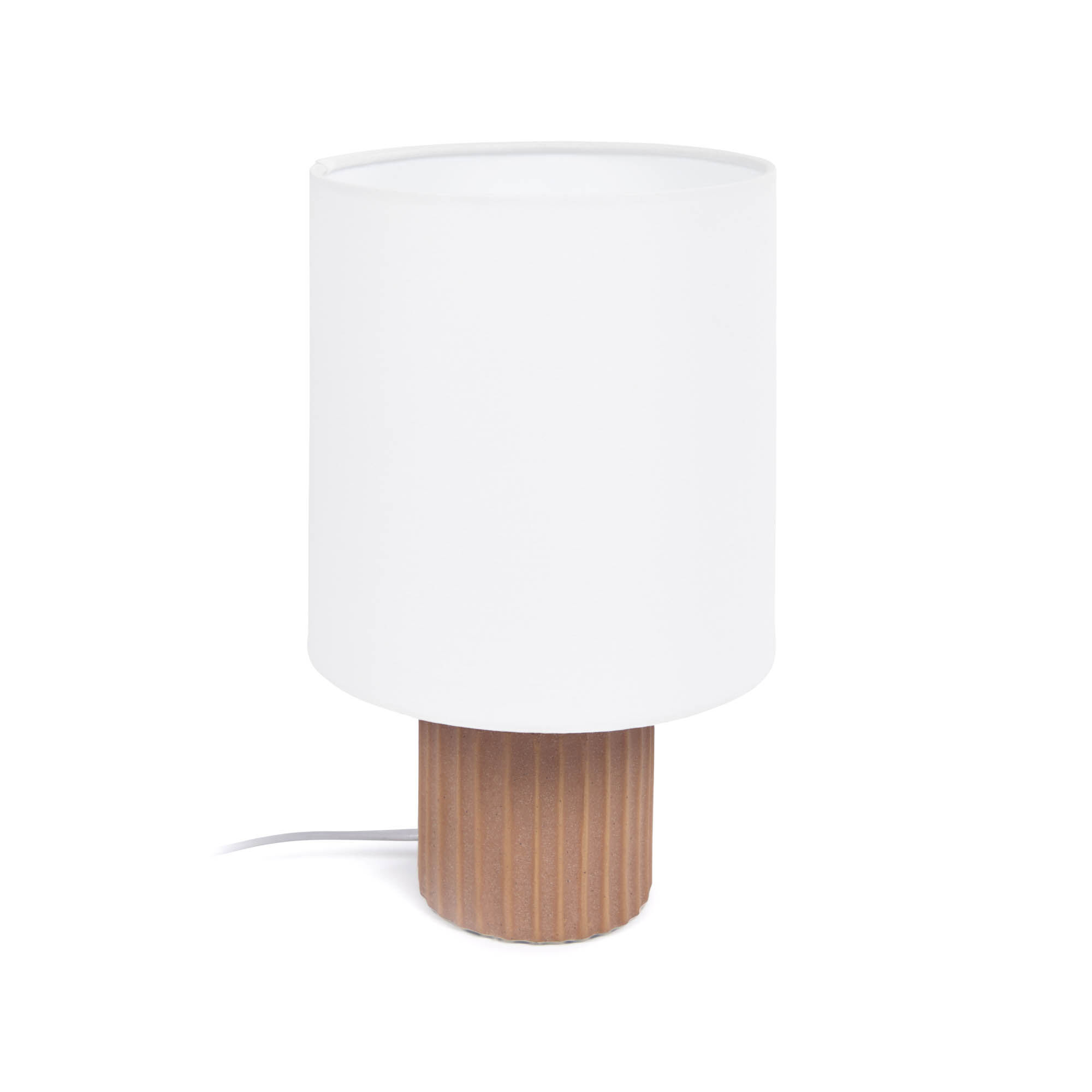 Kave Home Eshe ceramic table lamp with terracotta and white finish