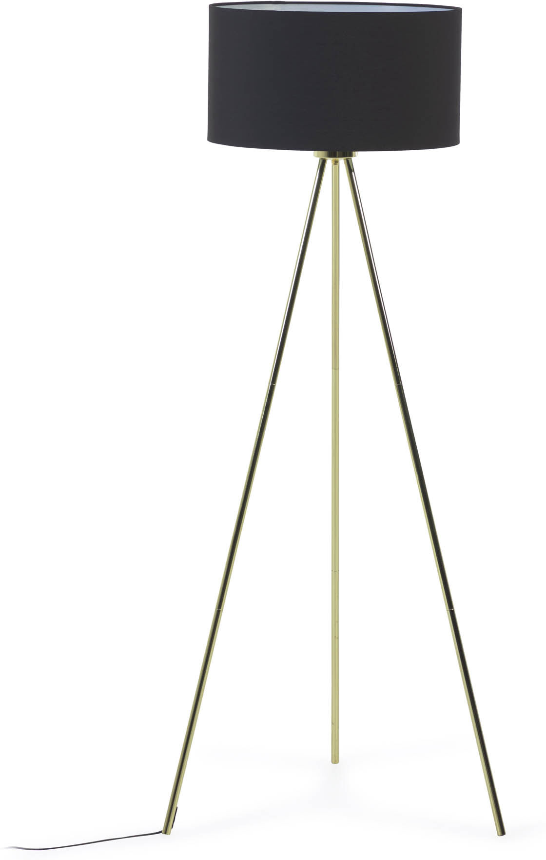 Kave Home Ikia metal floor lamp with brass finish