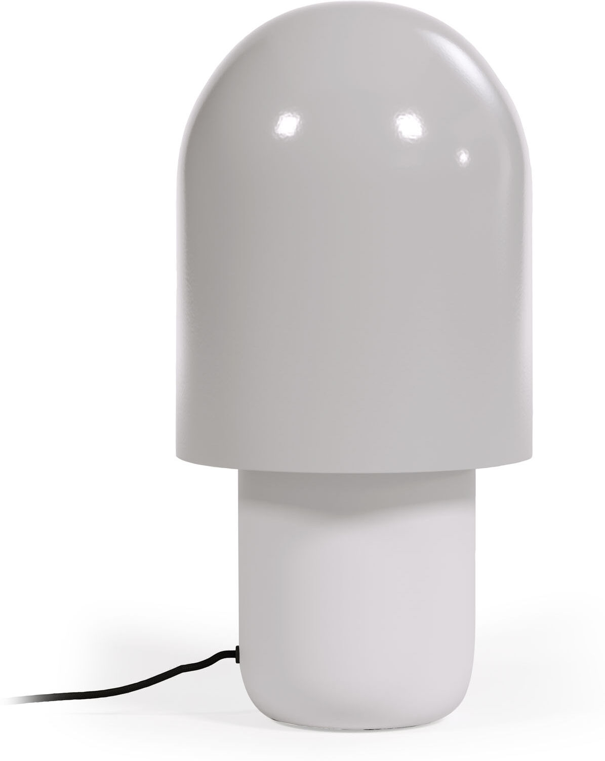 Kave Home Brittany metal table lamp with white and grey painted finish