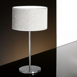 Antealuce Glitter Lampada Da Tavolo Design Moderno Con Paralume Bianco Glitterato