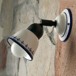 Iris Luce Kila Applique Spot Orientabile Con Snodo Ceramica Decorata