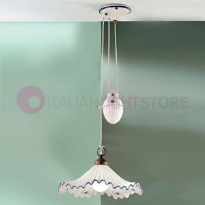 Due P Illuminazione Anna Saliscendi Lampada A Sospensione In Ceramica Stile Rustico