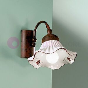 Due P Illuminazione Anna Applique Lampada A Parete In Ceramica  Stile Rustico