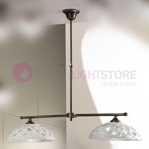 Ceramiche Borso Vignanova Lampadario Bilanciere Ottone E Ceramica Rustico Country