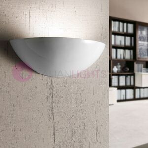 Ceramiche Borso Borgo Di Luce Lampada A Parete Vaschetta Ceramica Bianca D.30