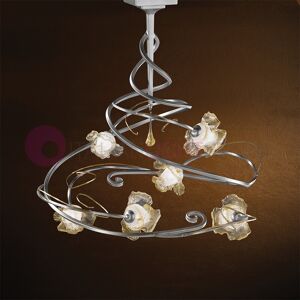 Bellart Rose Plafoniera A Soffitto 6 Luci Ferro Forgiato Stile Classico