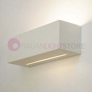 LIBERTI LAMP linea ceramica Damasco/25t Applique Moderna Rettangolare Gesso Colorabile