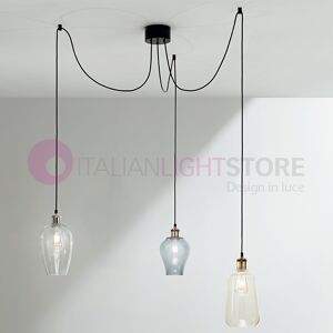 Perenz Srl Wind Lampada A Sospensione 3 Luci In Vetro Soffiato Stile Vintage