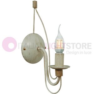 Iris Luce Fiammingo Applique Candelabro In Ferro Rustico