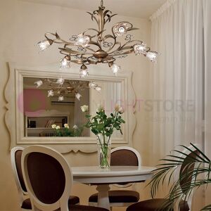 Due P Illuminazione Sofia Lampadario Stile Classico Rustico 8 Luci