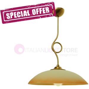 Iris Luce Aurelie Lampada Sospensione Ottone Con Vetro - Offerta