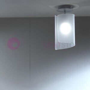 Selene Illuminazione Papiro Plafoniera In Cristallo Curvato D.15 Design Moderno