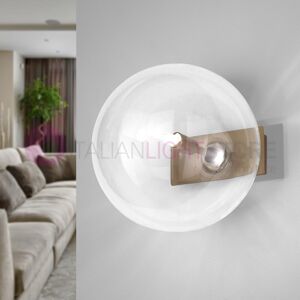 Metal Lux Light snc Estro Applique Moderno Con Sfera In Vetro D.20