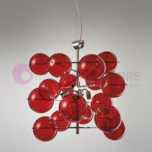 Metal Lux Light snc Atom Sospensione Design Moderno Con 16 Sfere In Cristallo