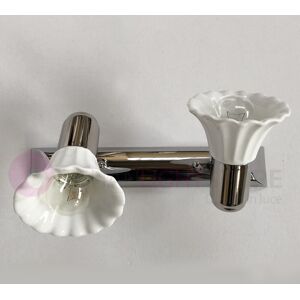 Iris Luce Dea Lampada Parete Soffitto 2 Spot Orientabili Ceramica