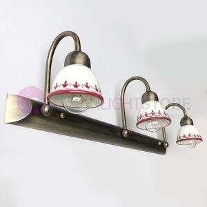 Iris Luce Kila Applique 3 Luci In Ceramica Decorata A Mano