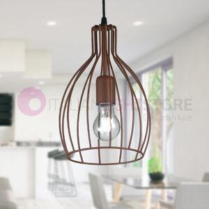 Iris Luce Jar Corten Mini Sospensione Gabbia In Metallo D.20