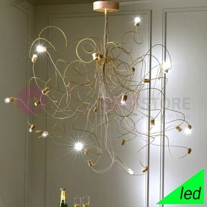 Febo Light Wineled Lampadario 27 Luci Led Metallo Flessibile Con Tappi Di Sughero